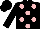 Silk - Black, pink spots