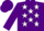 Silk - PURPLE, white stars, purple cap
