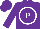 Silk - PURPLE, white circled 'P', purple cap