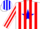 Silk - White, blue star on back, red stripes on