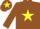 Silk - Brown, Yellow star and star on cap