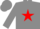 Silk - Grey, black 'H' on red star, red