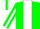 Silk - Green, white circled 'TC', white stripe
