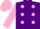 Silk - Purple, Pink spots, sleeves and cap