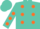 Silk - Turquoise, Blue and Orange spots