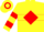 Silk - Yellow, Red 'E' in Red Diamond, Red Hoop