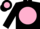 Silk - Black, Pink disc with 3 Black Crosses
