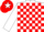Silk - WHITE & RED CHECK, red cap, white star
