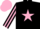 Silk - Black, Pink star, striped sleeves, Pink cap