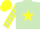 Silk - Light Green, Yellow star, Yellow and Light Green striped sleeves, Yellow cap