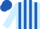 Silk - Light Blue and Royal Blue stripes, Royal Blue cap