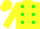 Silk - YELLOW, green spots, yellow cap