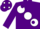 Silk - PURPLE, white large spots, purple spots on