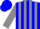 Silk - Blue, grey stripes and sleeves, blue cap