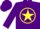 Silk - Purple, Yellow Star, Yellow Circle on