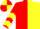 Silk - Red and Yellow (halved), chevrons on sleeves, quartered cap