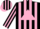 Silk - Black, Pink Triangle Panels, Pink 'LC'