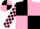 Silk - BLACK and PINK (quartered), checked sleeves