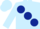 Silk - Light Blue, large Dark Blue spots