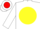 Silk - White, Red 'IP' on Yellow disc, Red