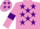 Silk - Mauve, Purple stars, armlets and stars on cap
