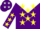 Silk - Purple, white yoke, yellow stars, purple