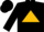 Silk - BLACK, gold triangle, gold diagonal