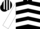 Silk - BLACK & WHITE CHEVRONS, white sleeves, striped cap