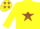 Silk - Yellow, Brown Star, Yellow Stars on