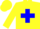 Silk - Yellow, Blue Cross, Yellow Bars on Blue