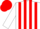 Silk - White, red 'HJ', red stripes, red cap
