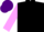 Silk - Black, Lilac sleeves, Purple cap