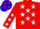 Silk - Red and Blue, Red 'K' on White Stars,