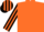 Silk - Turqoise, Orange Stripes, Turqoise Band