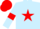 Silk - Light Blue, Red star, armlets and cap