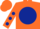Silk - Orange, Dark Blue disc, Orange sleeves, Dark Blue spots