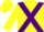Silk - Yellow, Purple cross belts, Yellow