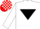 Silk - WHITE, black inverted triangle, red & white check cap