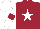 Silk - MAROON, WHITE star, WHITE sleeves, MAROON armlets and star on WHITE cap