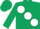Silk - Dark Green, White large spots