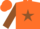 Silk - ORANGE, brown star, brown sleeves,