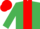 Silk - Emerald Green, Red stripe, Red cap