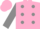 Silk - PINK, GREY spots and sleeves, PINK cap