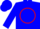 Silk - Blue, red circle 'K' on back, blue c