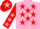 Silk - Pink, Red stars, Red sleeves, Pink stars, Red cap, Pink star