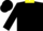 Silk - Lime, Black Horse Logo, Yellow Collar