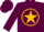 Silk - Maroon, Gold Star Circle, Gold Bars on