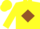 Silk - Yellow, brown diamond frame, yellow cap