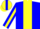 Silk - Blue, Yellow Stripe on Front, Blue 'B'