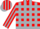 Silk - Red, Silver Blocks, Silver Stripes on